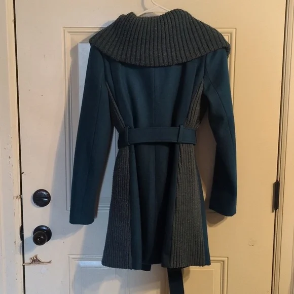 Elevenses by Anthropologie Wool Blend Jacket - Vibrant Teal Green - Picture 9 of 16
